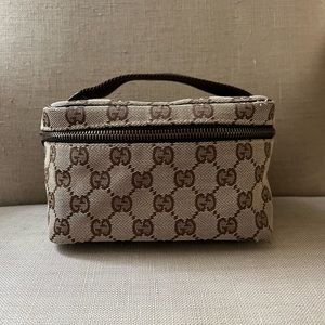Gucci canvas vanity bag secondhand
